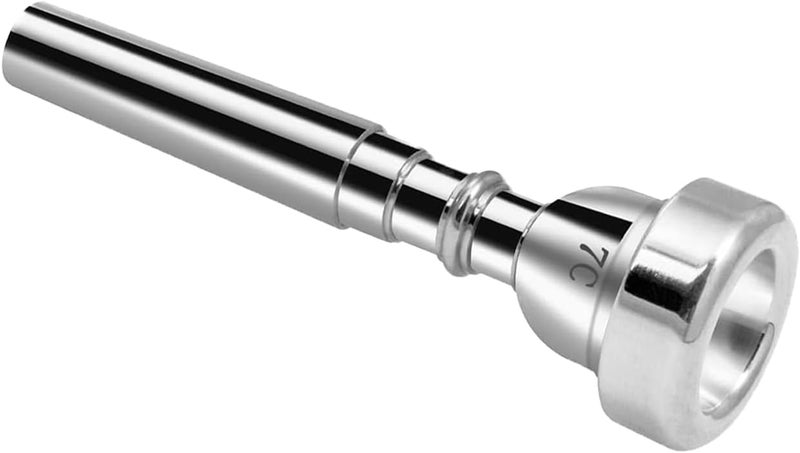 Cheerock 7C Trumpet Mouthpiece - Silver Plated, Compatible with Beginners and Professionals - Image 1